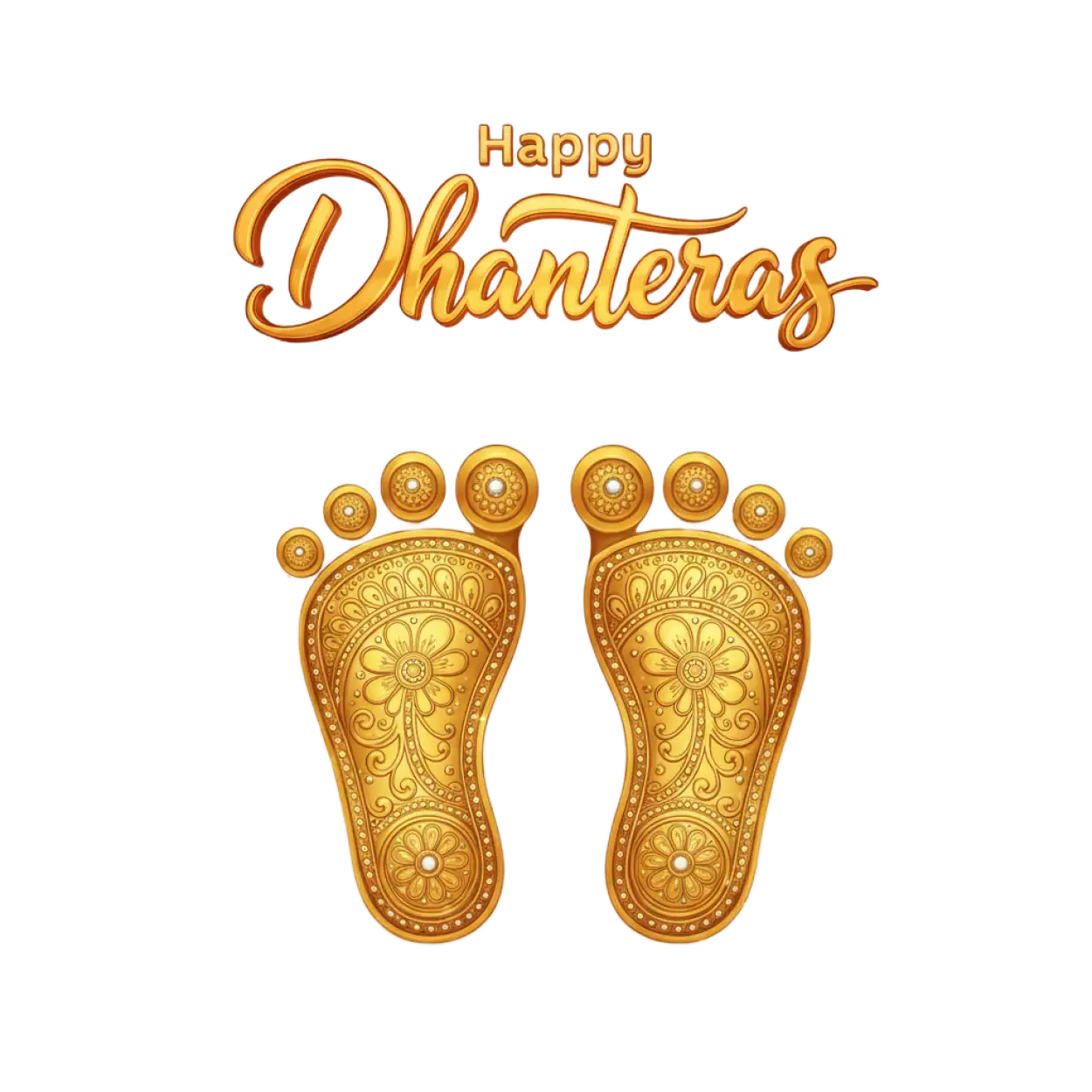 stylish happy dhanteras png typography
