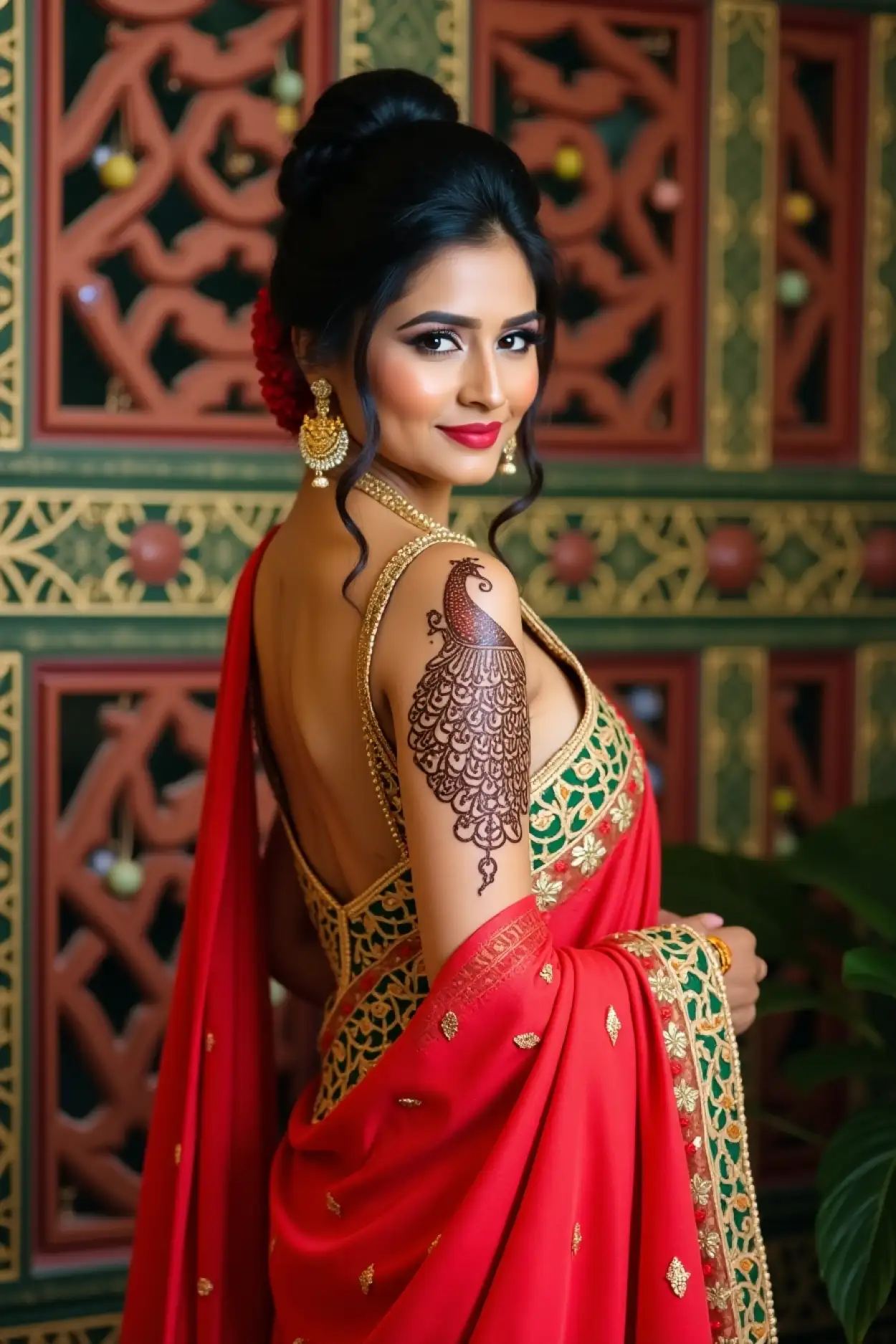 stylish latest teej mehndi design 2025 for girls