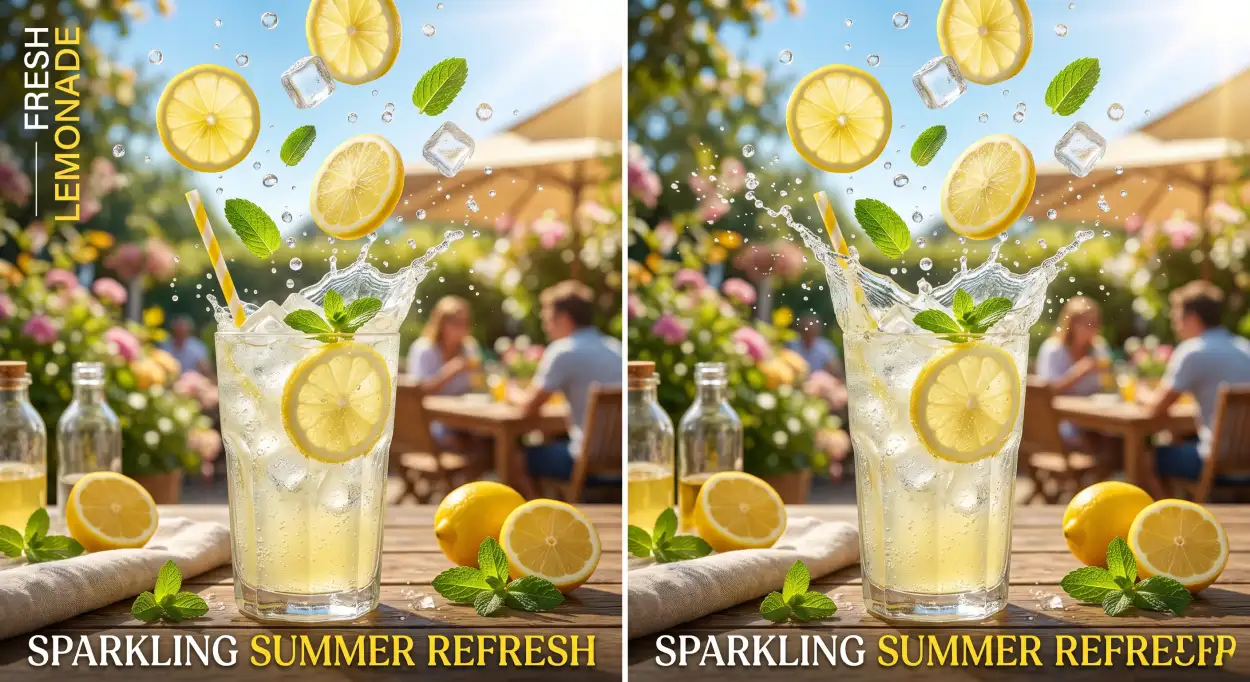 Free Download Summer Lemonade Ad Design - High Quality Lemon Juice Background Background Image