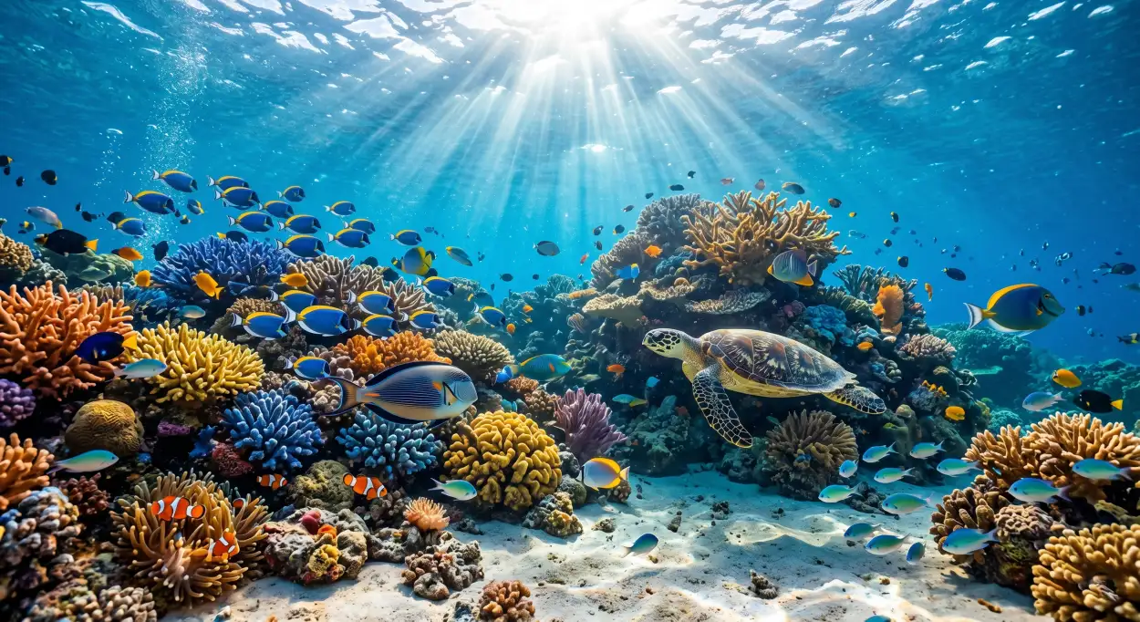 Free Download Summer Sea Background With Realistic Water Reflections - High Quality Summer Background Background Image