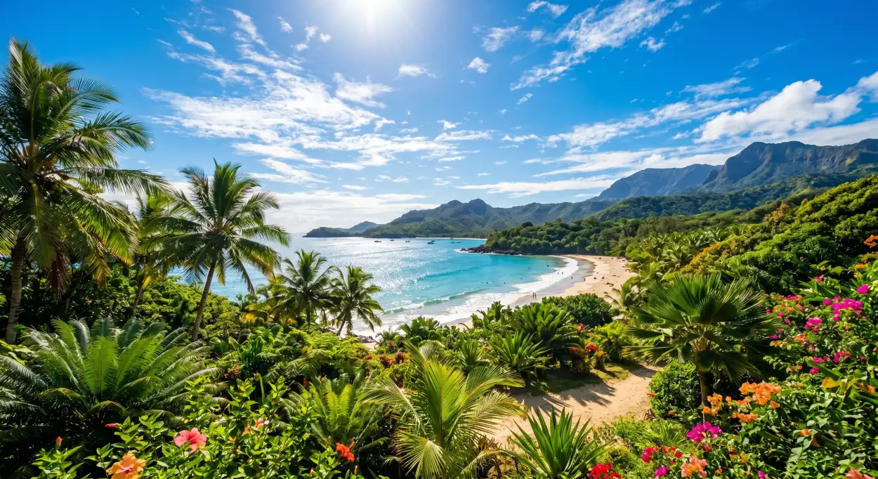 Free Download Summer Sunshine Tropical Background In 8k Quality - High Quality Summer Background Background Image