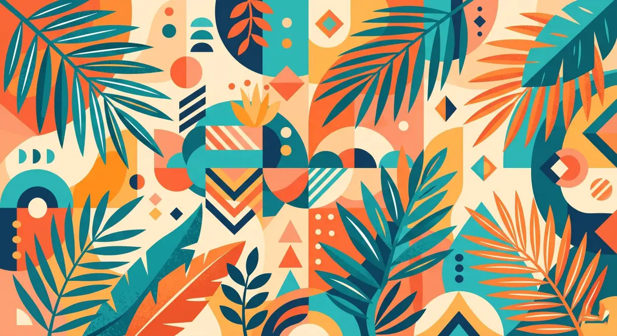 Free Download Summer Tropical Leaves Background For Branding Design - High Quality Summer Background Background Image