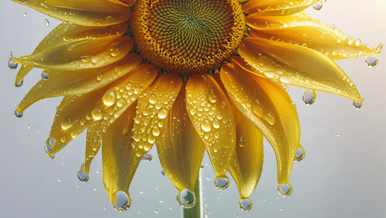 sunflower digital art with white background