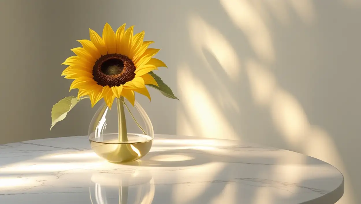 sunflower with morning dew macro photo