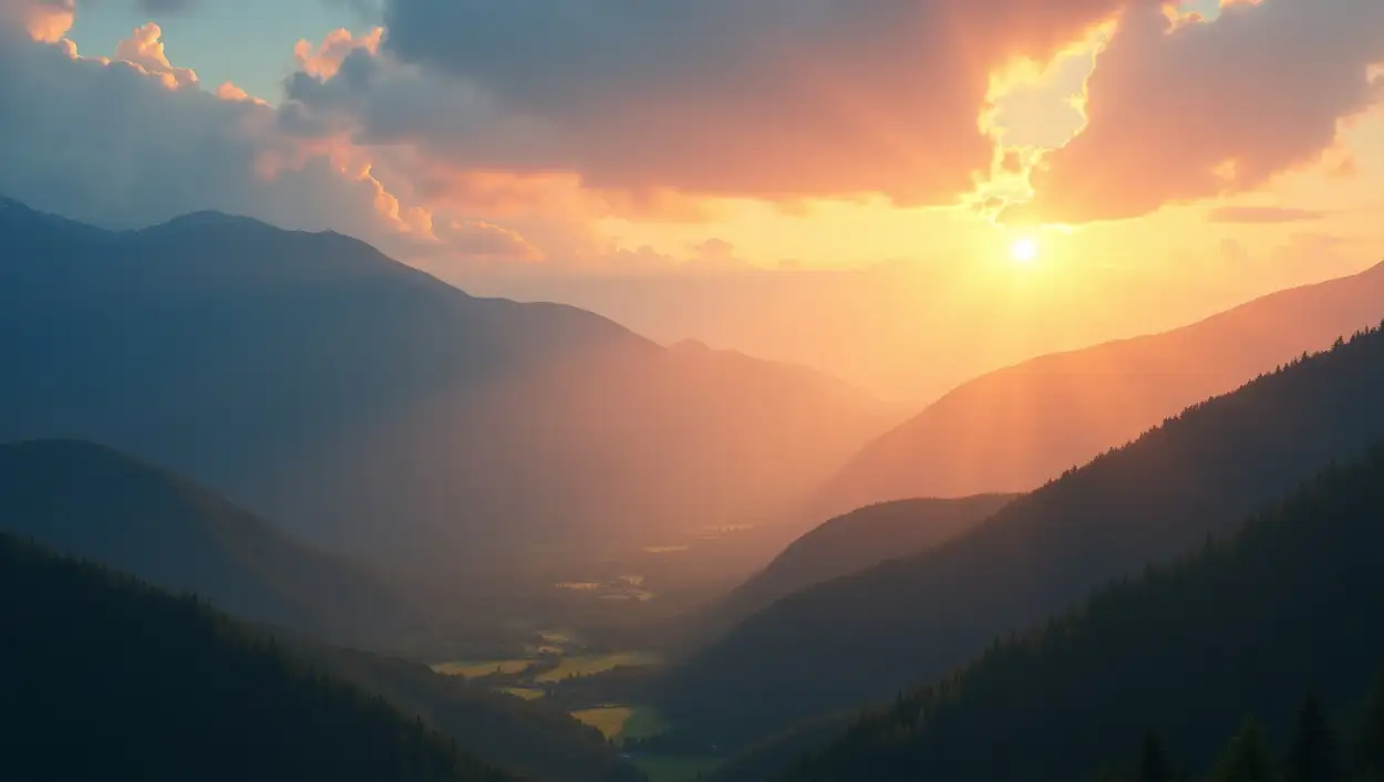 Sunset nature background for mobile wallpaper