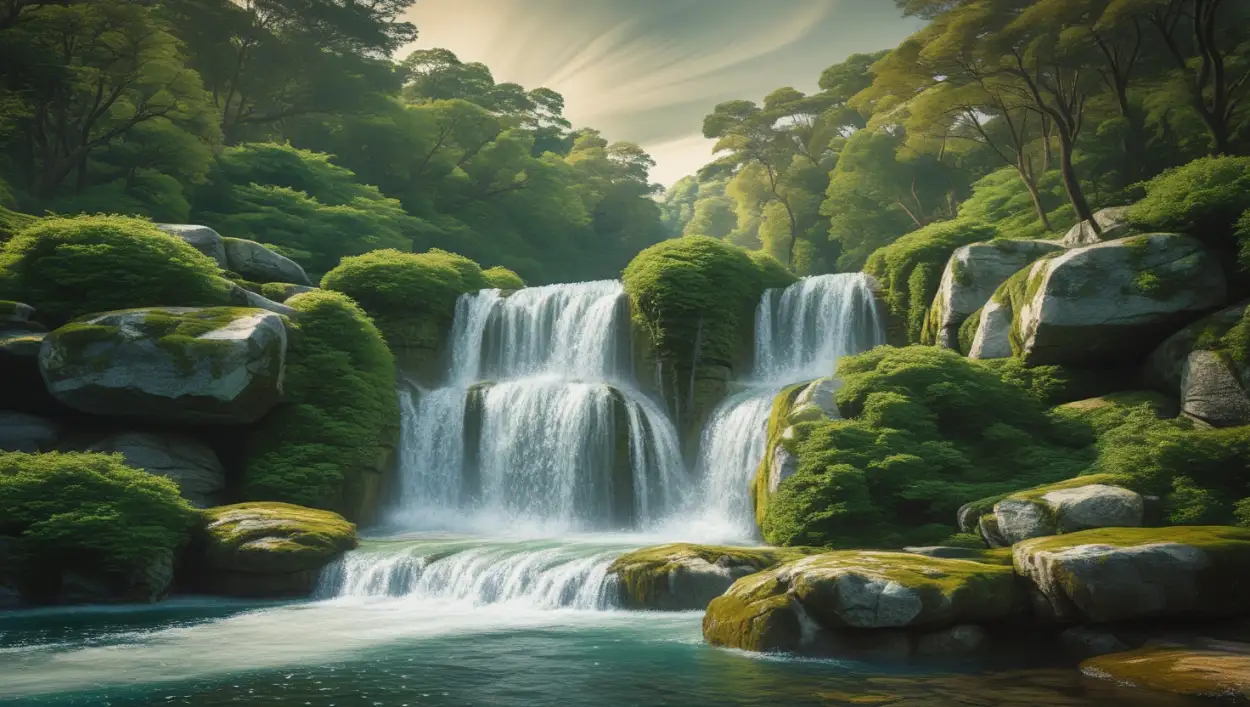 Sunset Waterfall Background For Photos - Royalty Free Waterfall Background Image | Pngmagic Free Download Sunset Waterfall Background For Photos - High Quality Waterfall Background Background