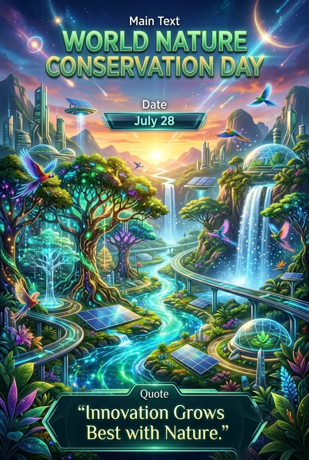 Free Download Sustainable Future Concept Background - High Quality World Nature Conservation Day 2026 Background Image