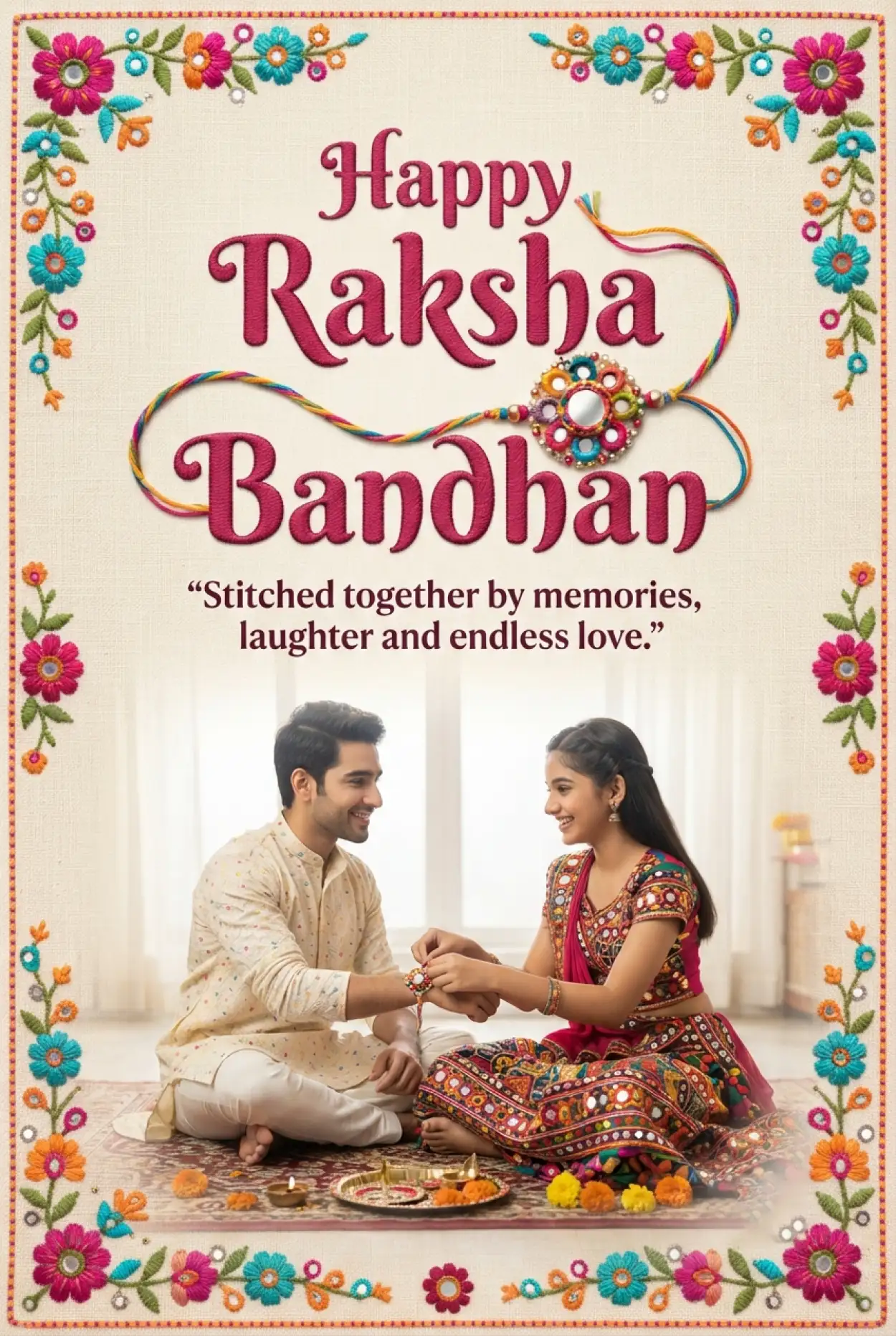 Free Download Sweet Raksha Bandhan Messages For Sister From Brother - High Quality Happy Raksha Bandhan Greetings Image