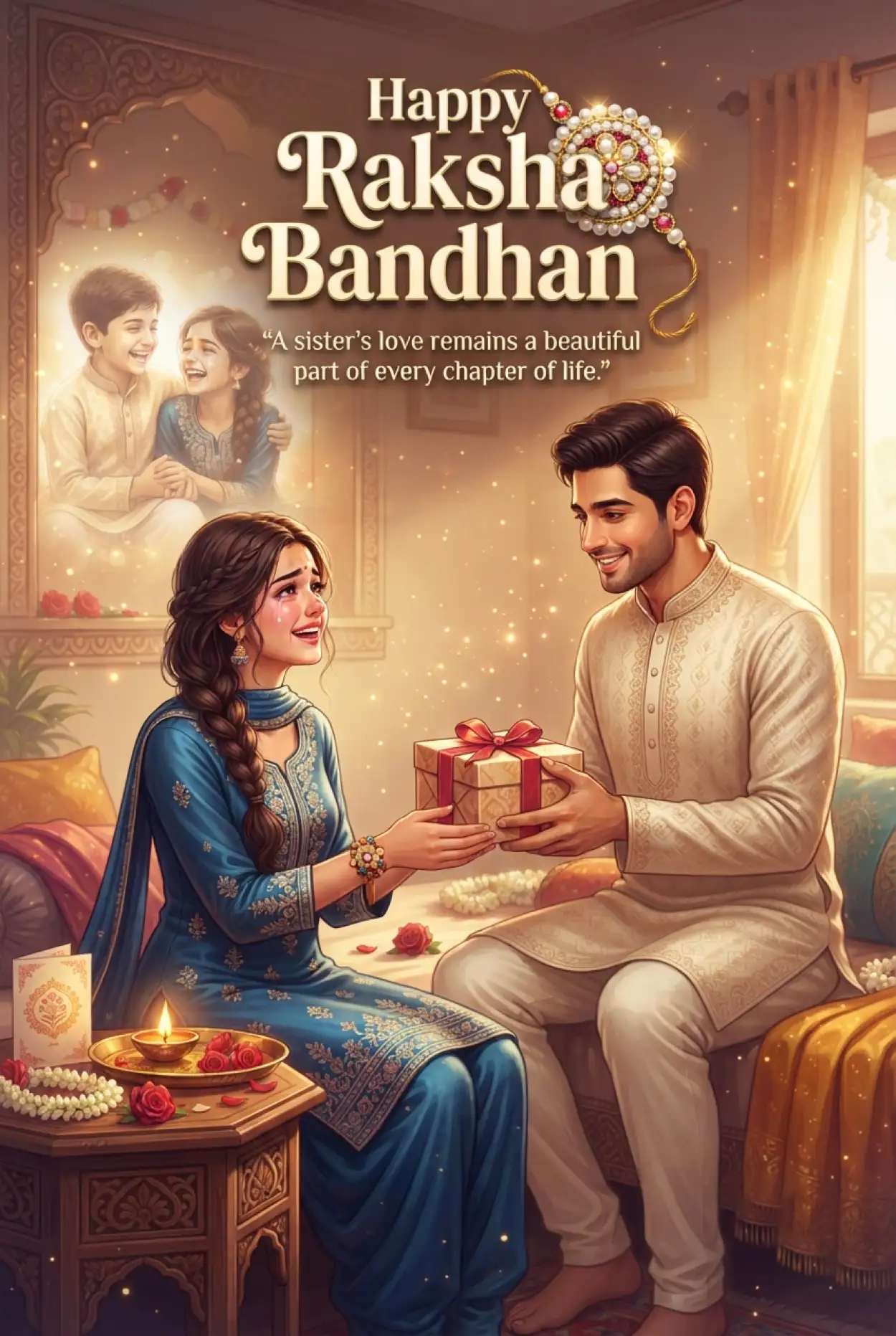 Free Download Sweet Raksha Bandhan Wishes 2026 For Brother - High Quality Happy Raksha Bandhan Wishes 2026 Image