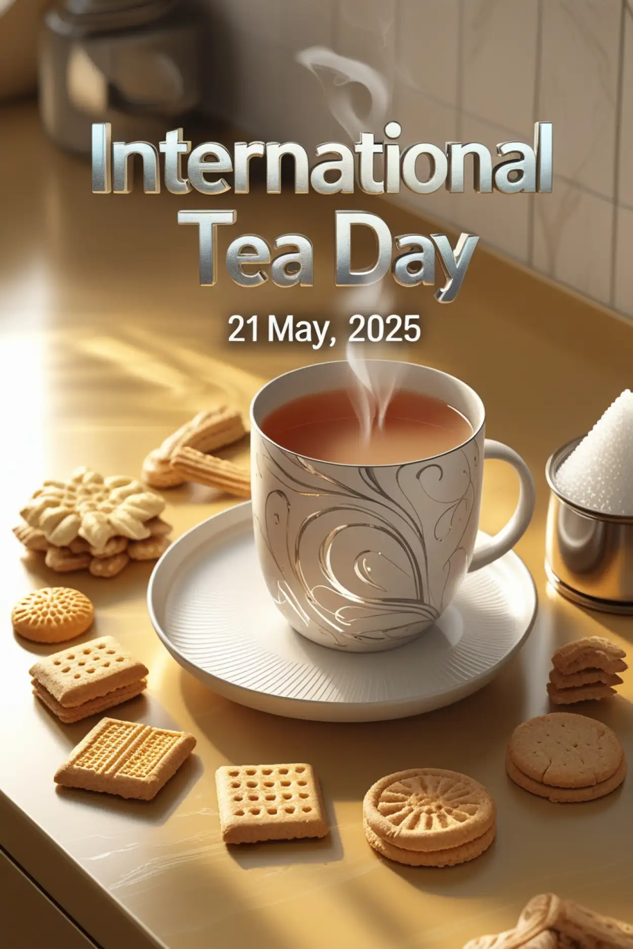 Free Download Tea Plantation Scenery On Tea Day - High Quality International Tea Day Background