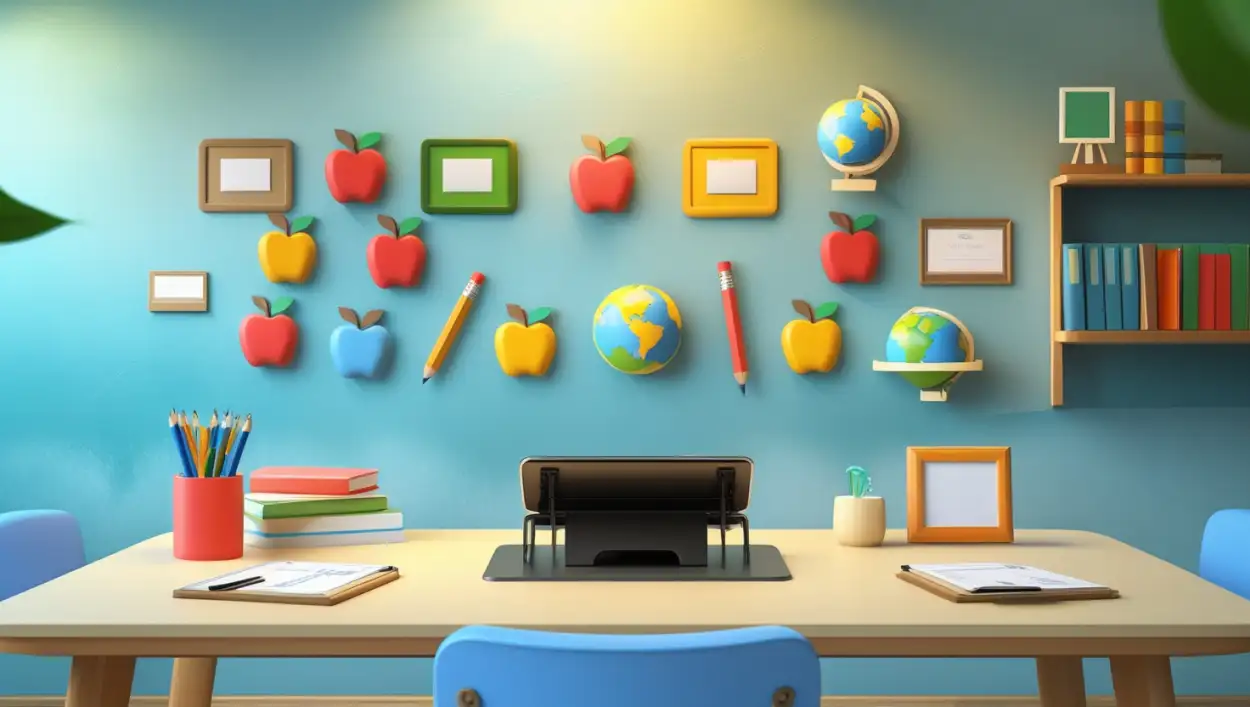 teacher desk zoom background hd