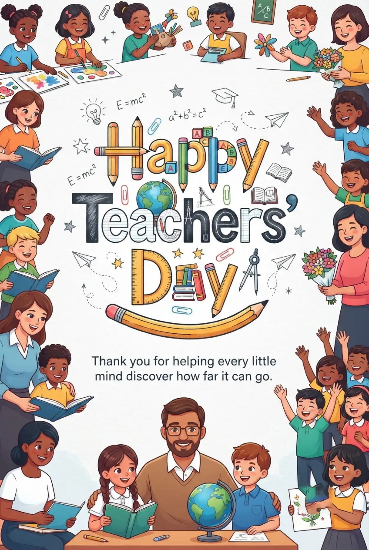 Free Download Teachers Day Cards For Male Teacher - High Quality Teachers Day Cards Image