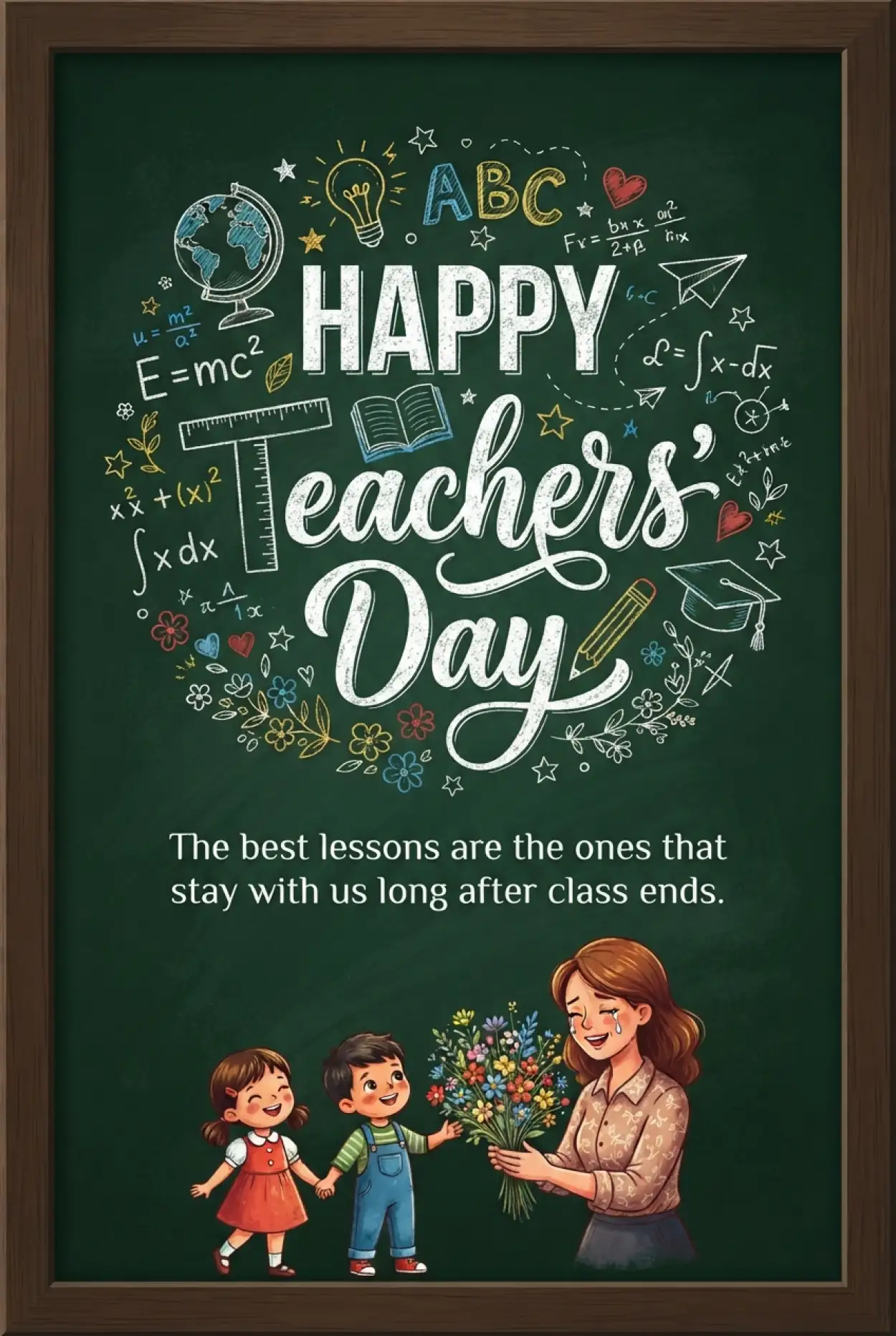 Free Download Teachers Day Cards With Happy Teachers Day Message - High Quality Teachers Day Cards Image
