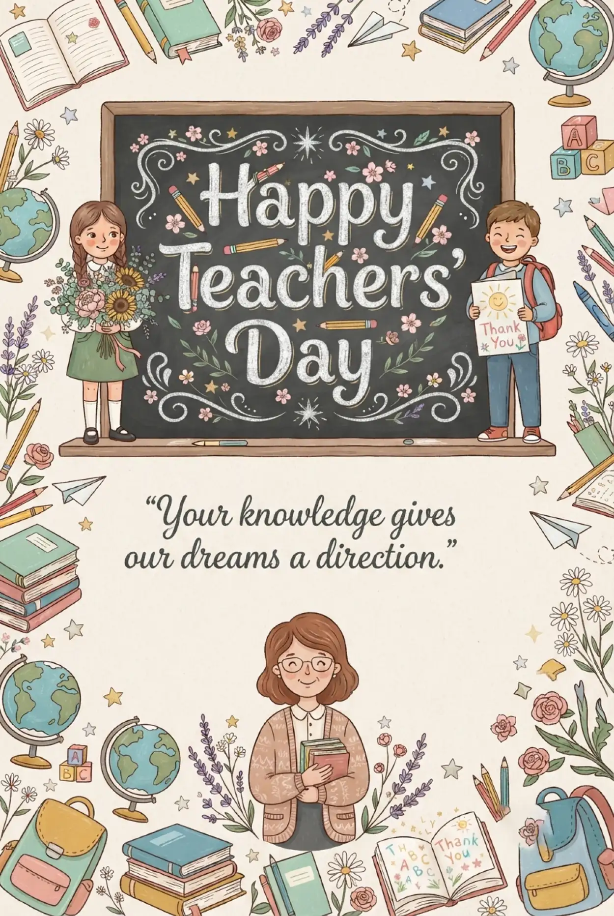 Free Download Teachers Day Cards With Meaningful Quotes - High Quality Teachers Day Cards Image