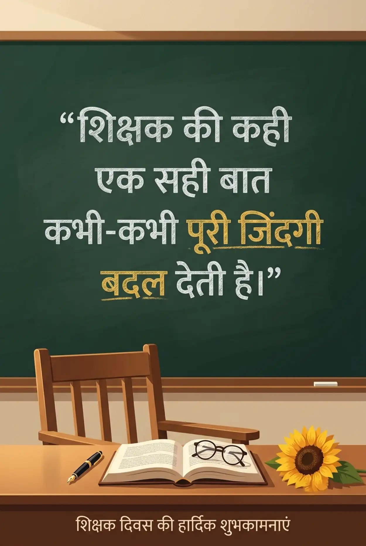 Free Download Teachers Day Emotional Quotes In Hindi - High Quality Teachers Day Wishes In Hindi Image