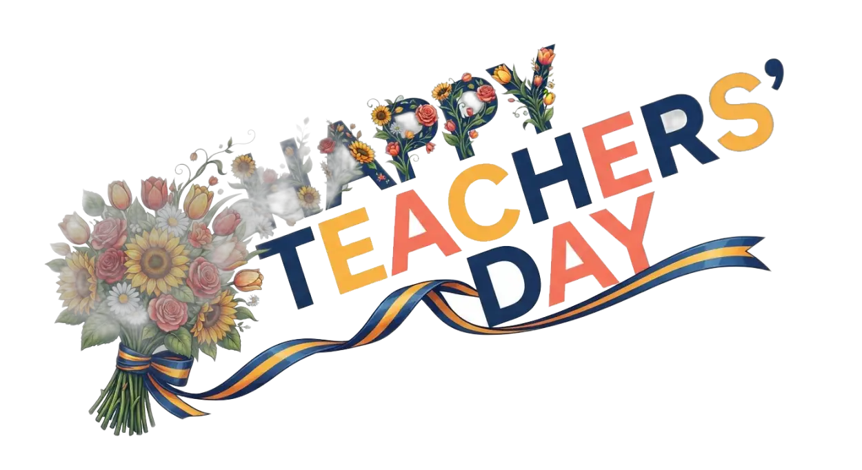 Free Download Teachers Day Floral Png - High Quality Teachers Day Png Transparent PNG