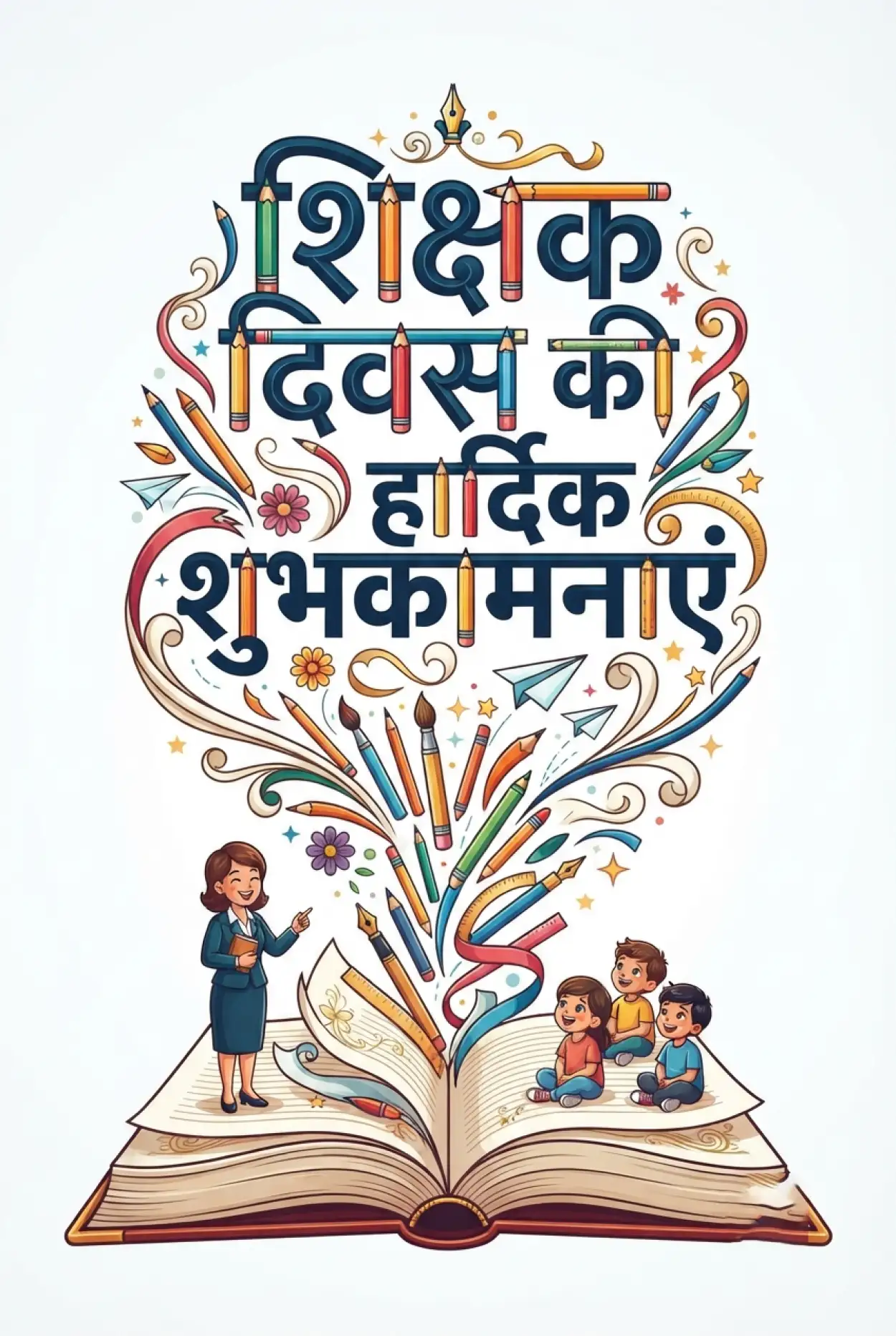 Free Download Teachers Day Greeting Card In Hindi - High Quality Teachers Day Wishes In Hindi Image