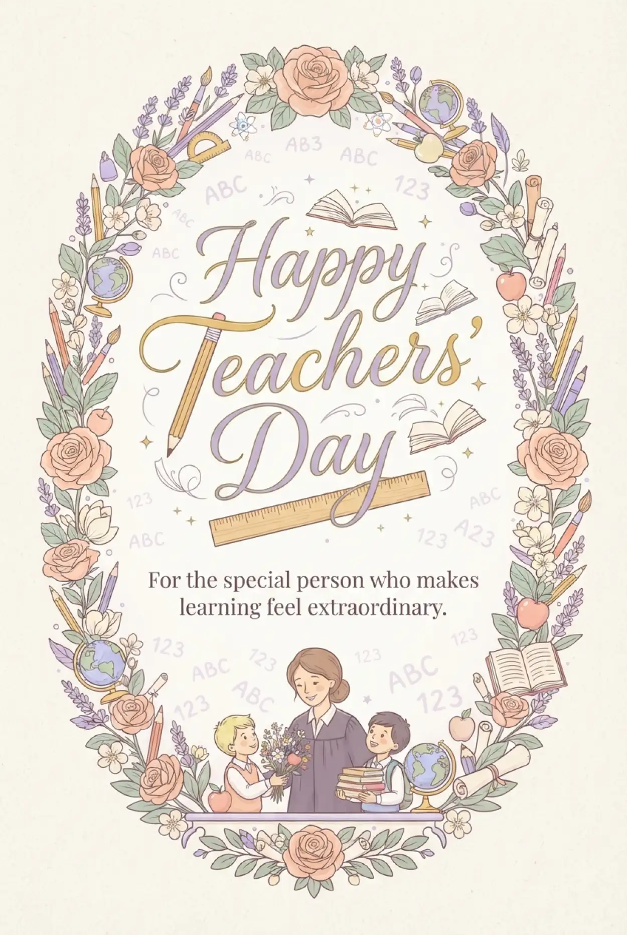 Free Download Teachers Day Greeting Card With Quotes - High Quality Teachers Day Greetings Image