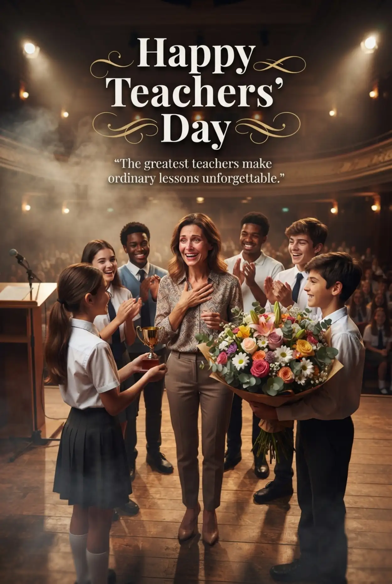 Free Download Teachers Day Greetings With Flowers - High Quality Teachers Day Greetings Image