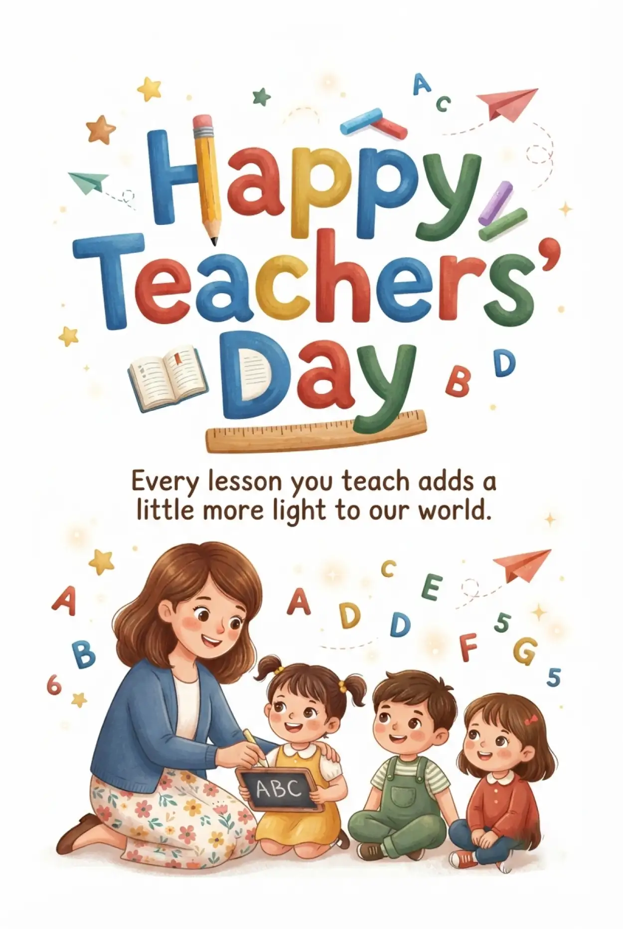 Free Download Teachers Day India 2026 Greetings In English - High Quality Teachers Day India 2026 Image