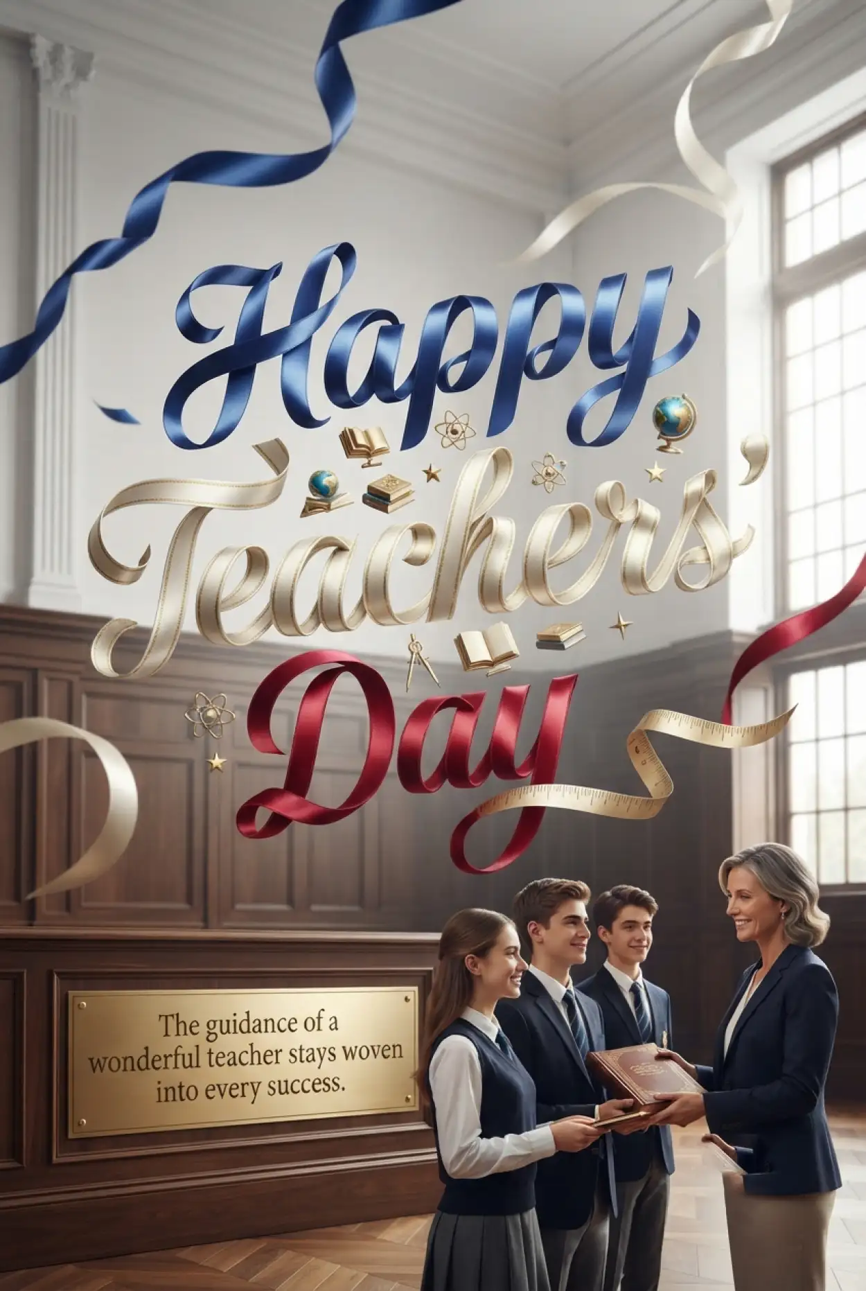 Free Download Teachers Day India 2026 Viral Greeting Card For Social Media - High Quality Teachers Day India 2026 Image