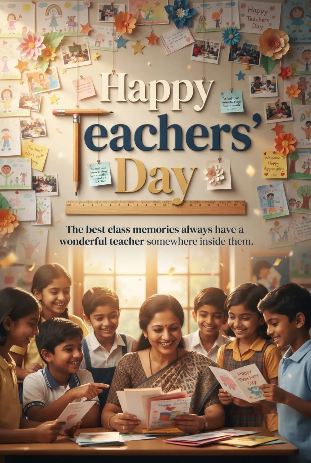 Free Download Teachers Day India 2026 Wishes For Class Teacher - High Quality Teachers Day India 2026 Image