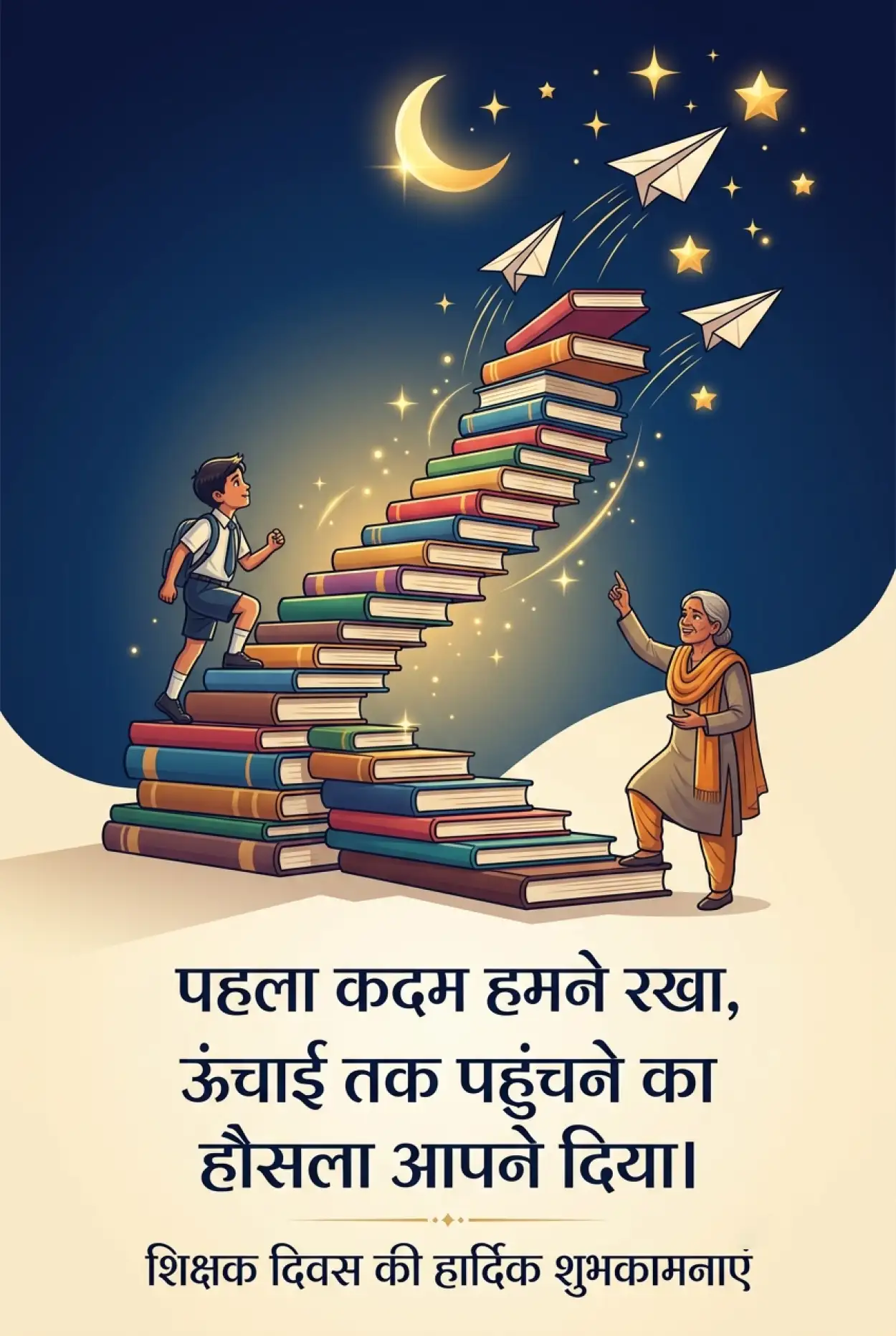 Free Download Teachers Day Inspirational Quotes In Hindi - High Quality Teachers Day Wishes In Hindi Image