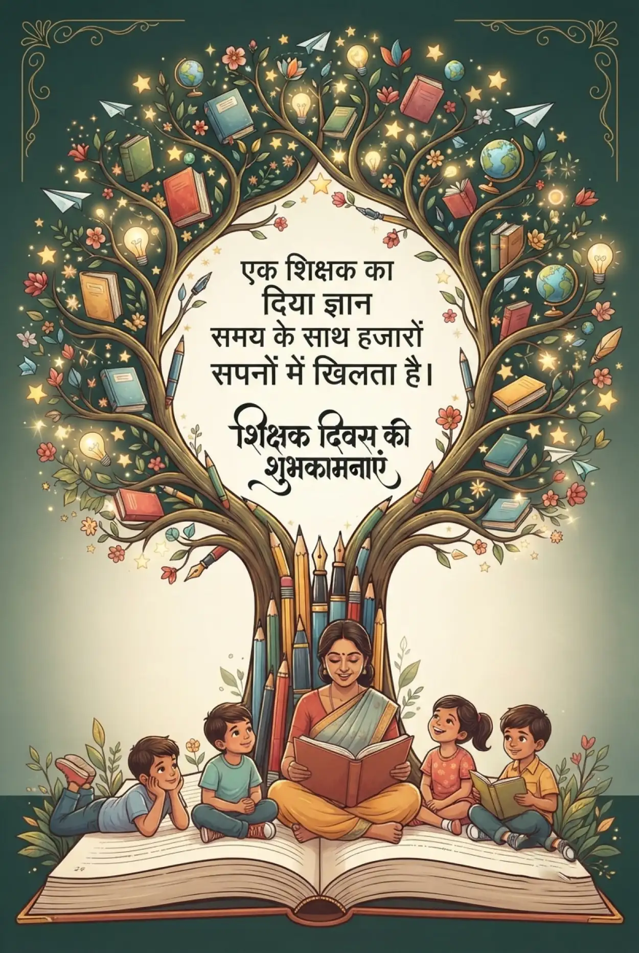 Free Download Teachers Day Message In Hindi - High Quality Teachers Day Wishes In Hindi Image