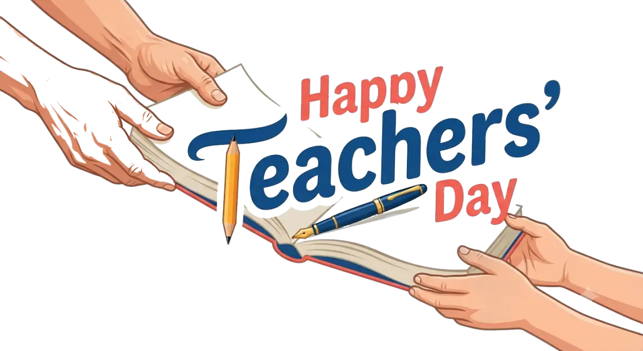 Free Download Teachers Day Pencil And Book Png - High Quality Teachers Day Png Transparent PNG