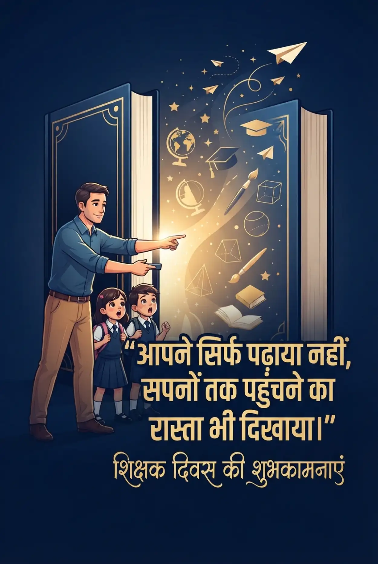 Free Download Teachers Day Quotes In Hindi For Facebook - High Quality Teachers Day Wishes In Hindi Image