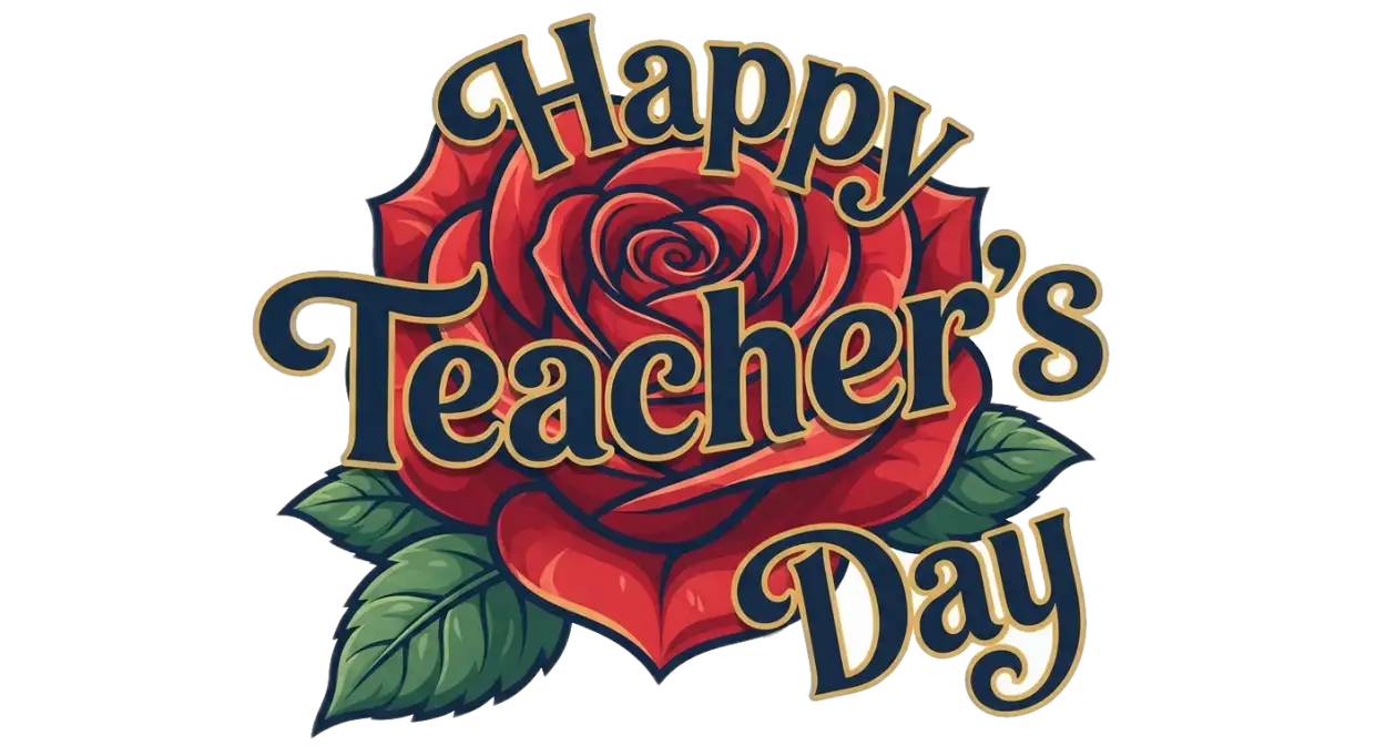 Free Download Teachers Day Rose Flower Png - High Quality Teachers Day Png Transparent PNG