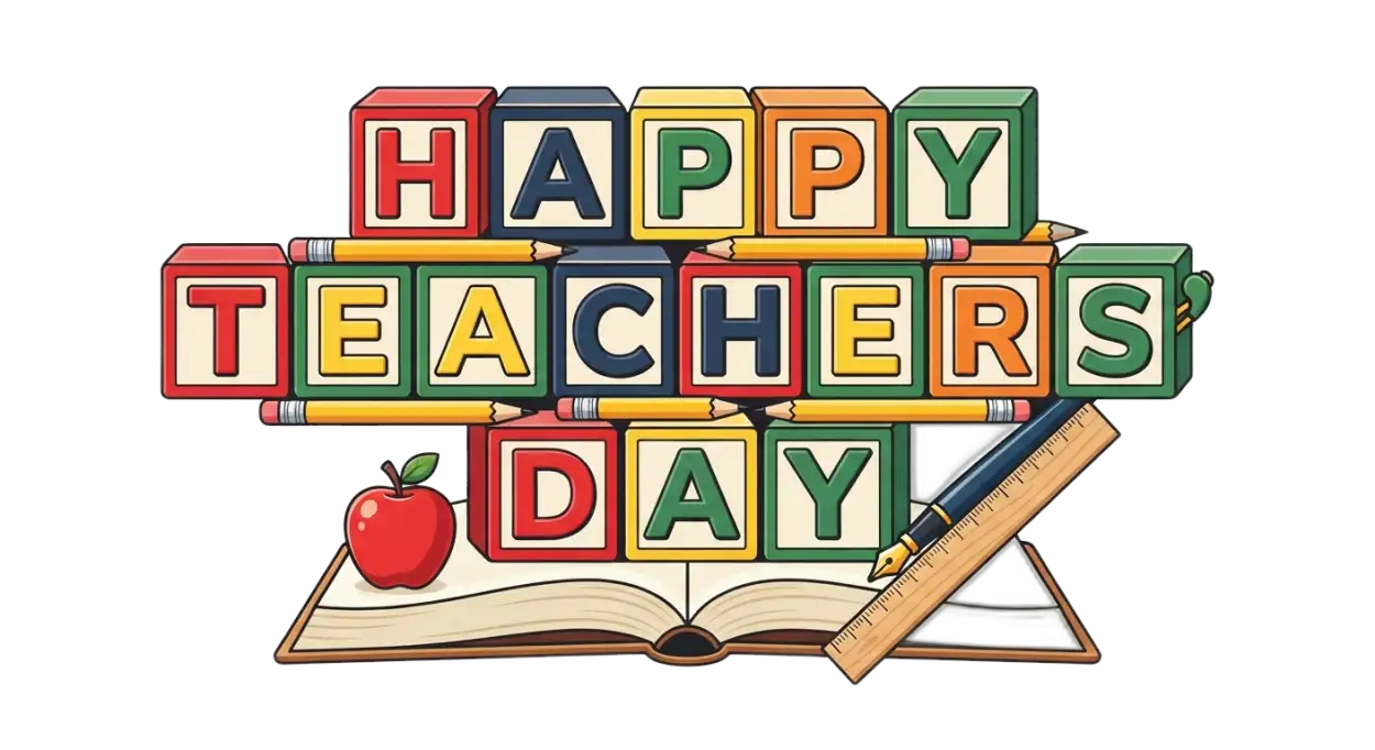 Free Download Teachers Day School Supplies Png - High Quality Teachers Day Png Transparent PNG