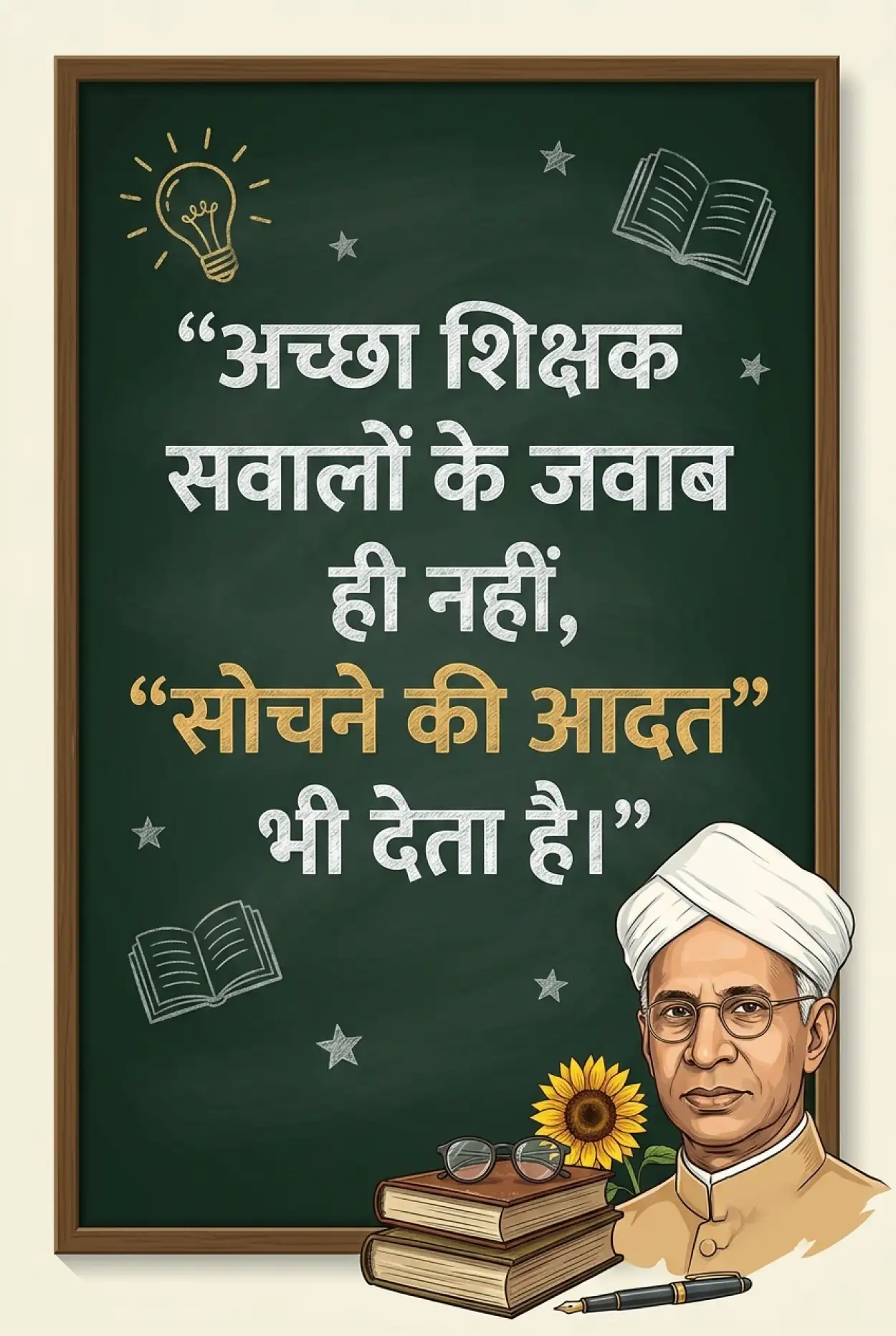 Free Download Teachers Day Thoughts In Hindi - High Quality Teachers Day Wishes In Hindi Image