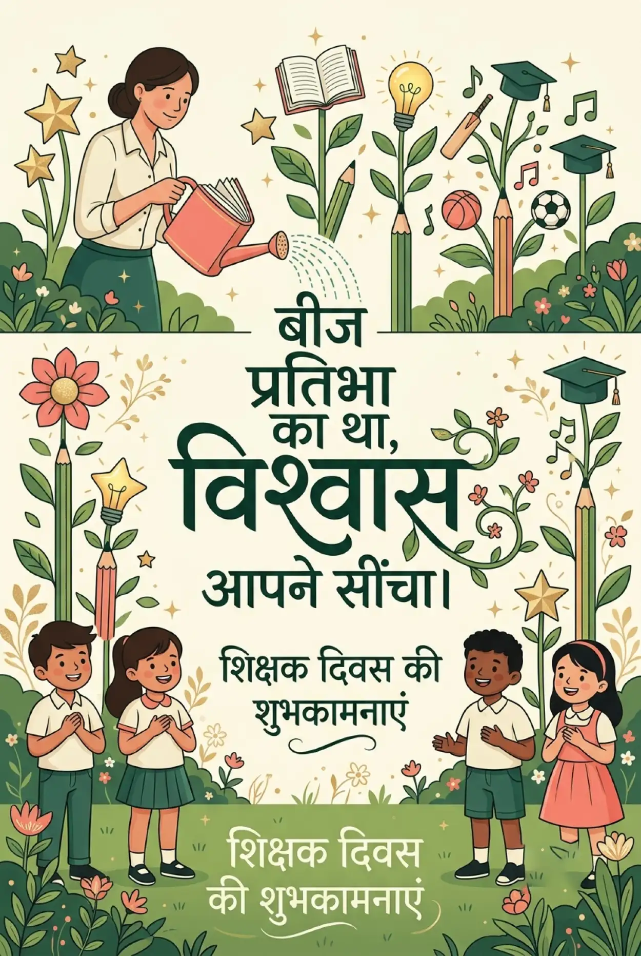 Free Download Teachers Day Wishes In Hindi For School Teacher - High Quality Teachers Day Wishes In Hindi Image
