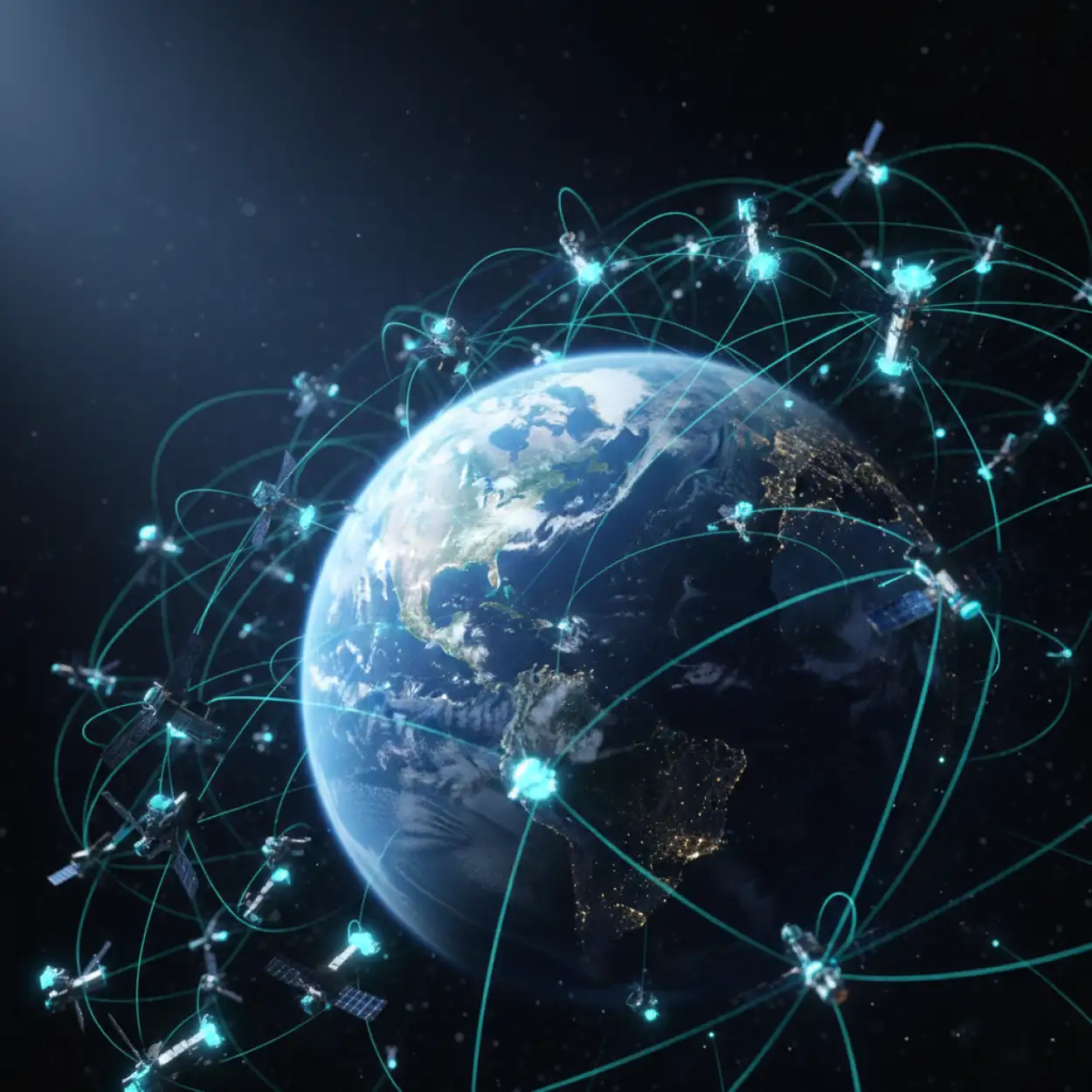 tech background with digital globe 2