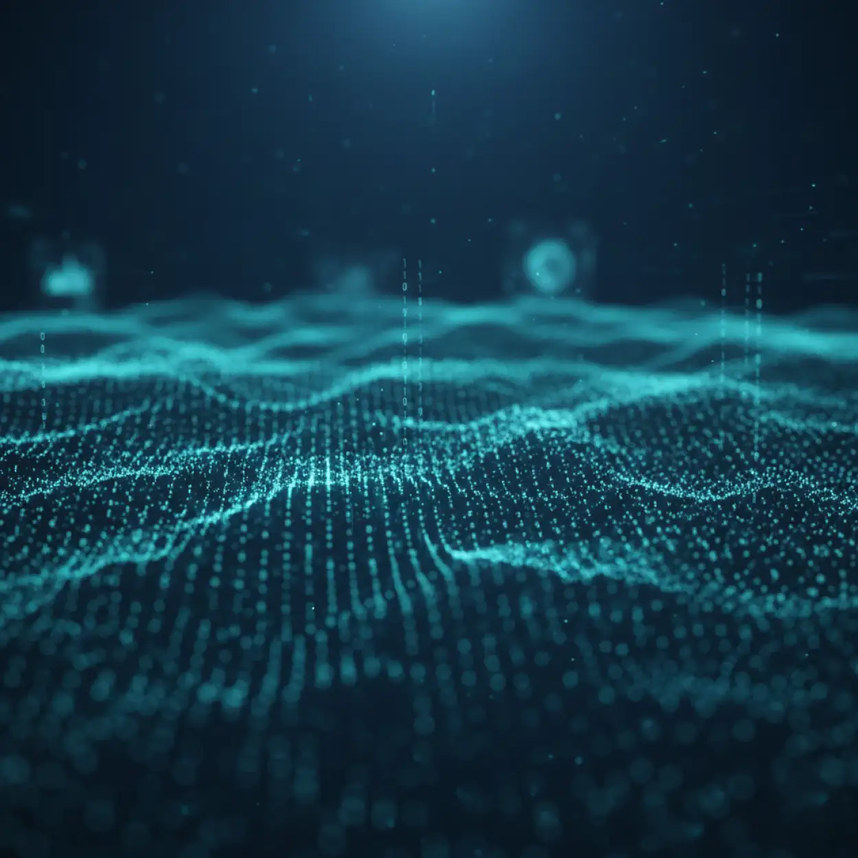 tech background with digital waves 2