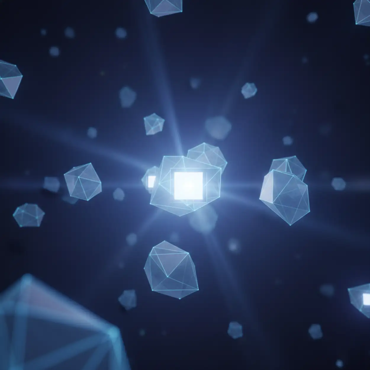 tech background with glowing particles