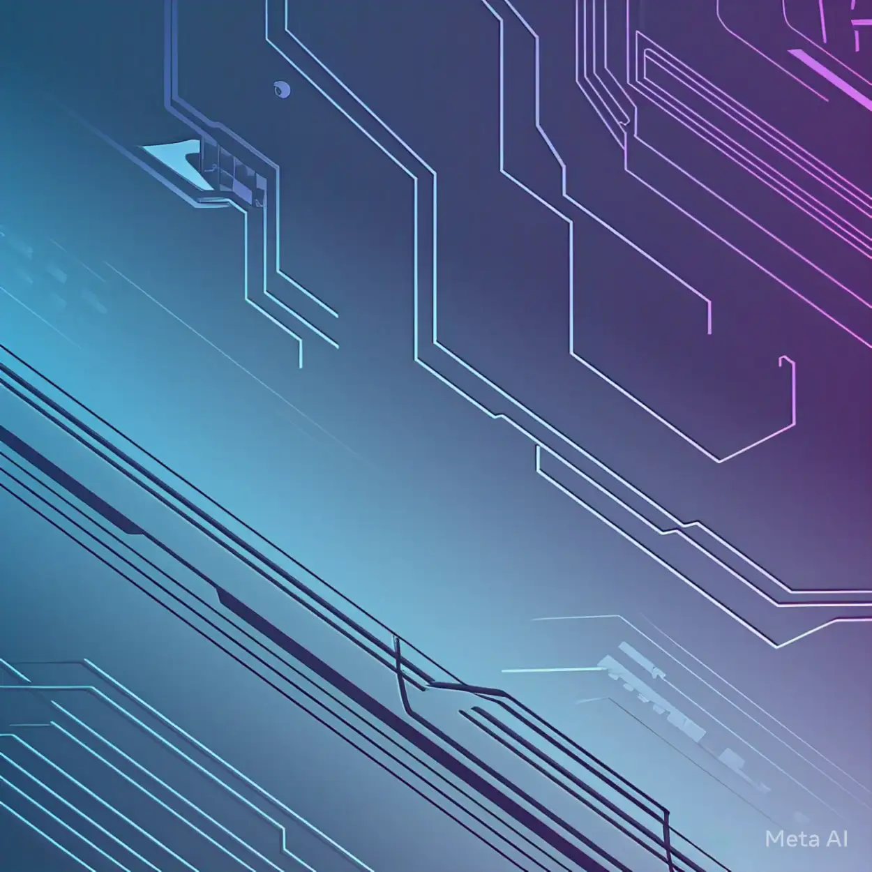 Tech-inspired gradient background with modern UI design