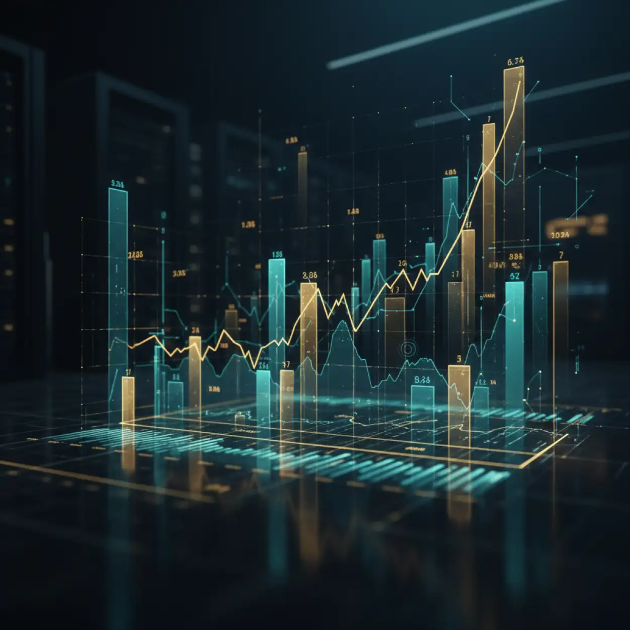 technology background with data stream 2
