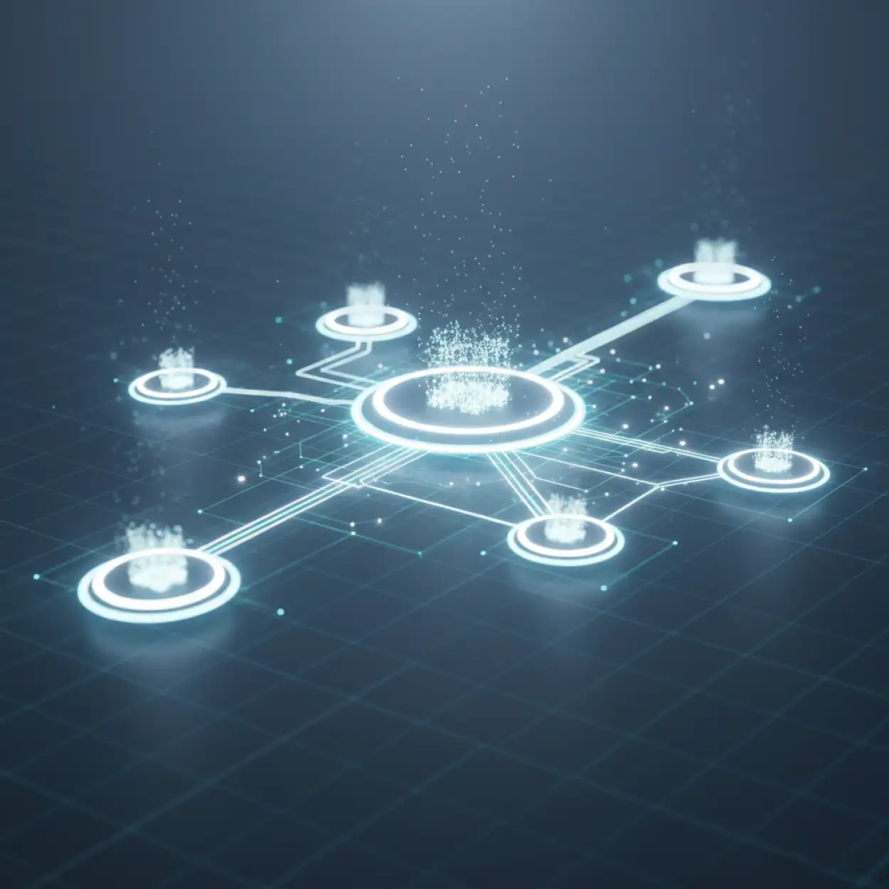 Free Download Technology Background With Network Nodes - High Quality Tech Background Background