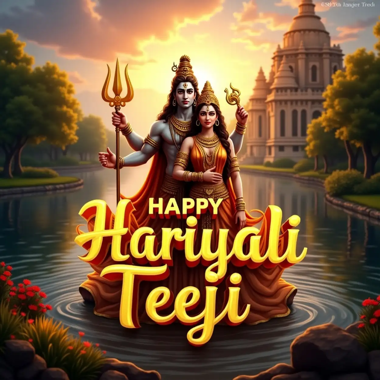 teej vrat celebration status photo