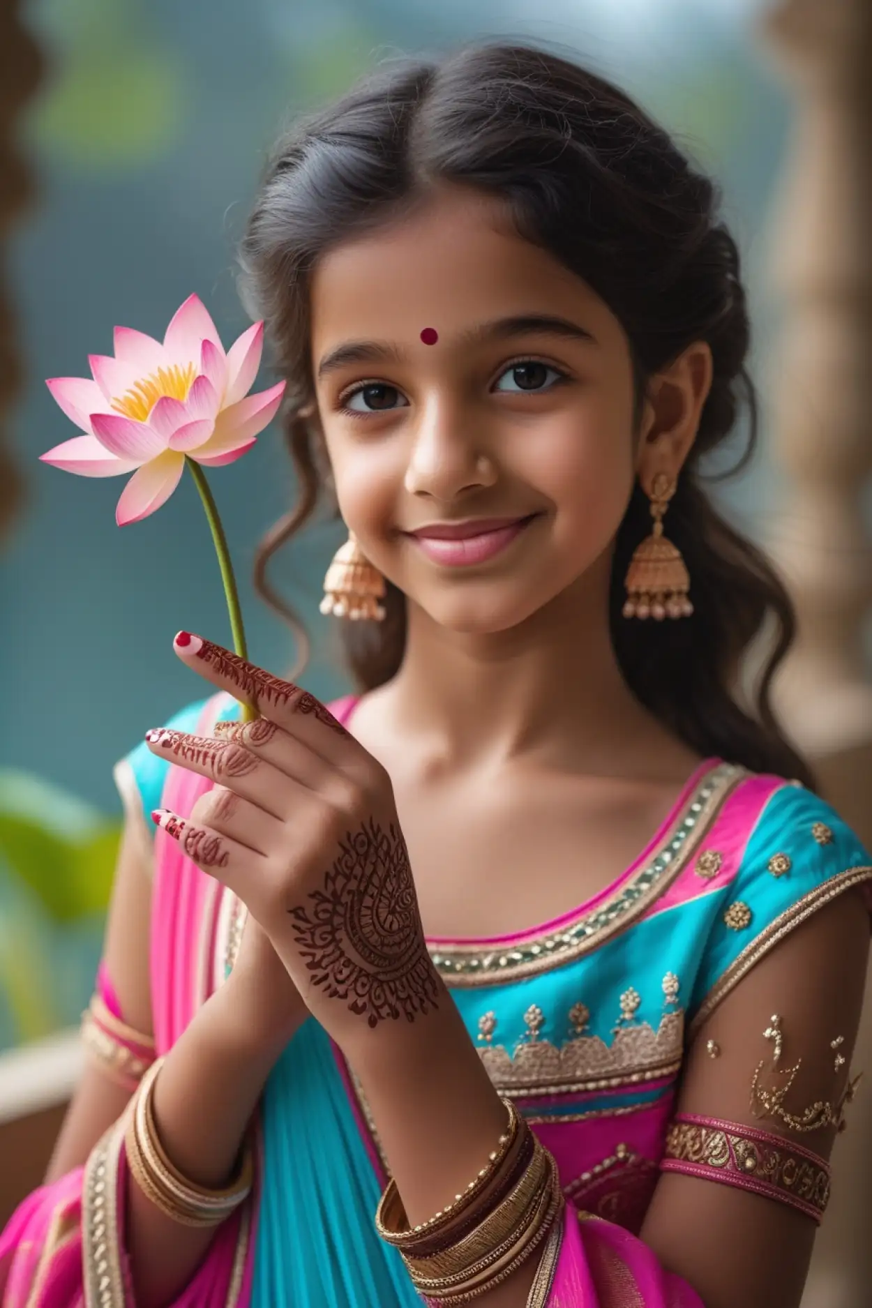 teen girl teej mehndi design 2025 cute