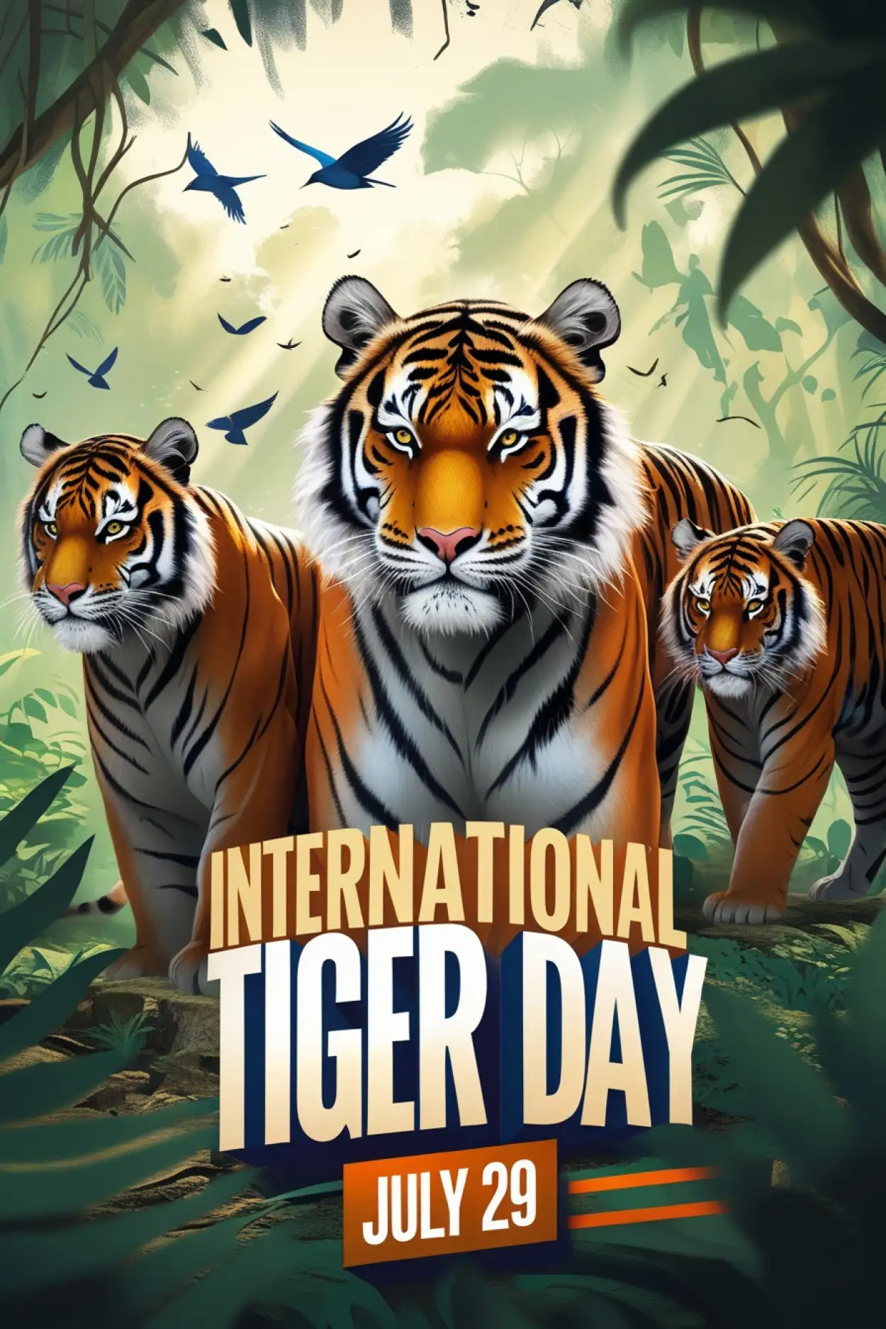 Free Download Tiger Conservation Quote Image Download - High Quality International Tiger Day Background