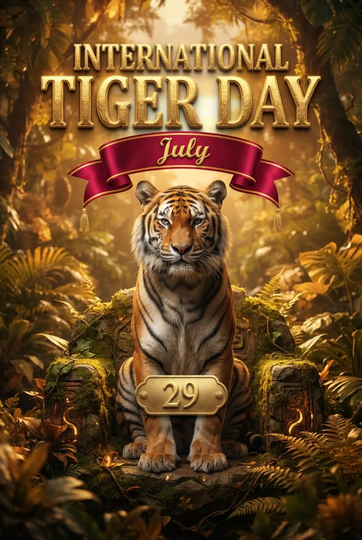 Free Download Tiger Day 2026 3d Illustration - High Quality International Tiger Day 2026 Image