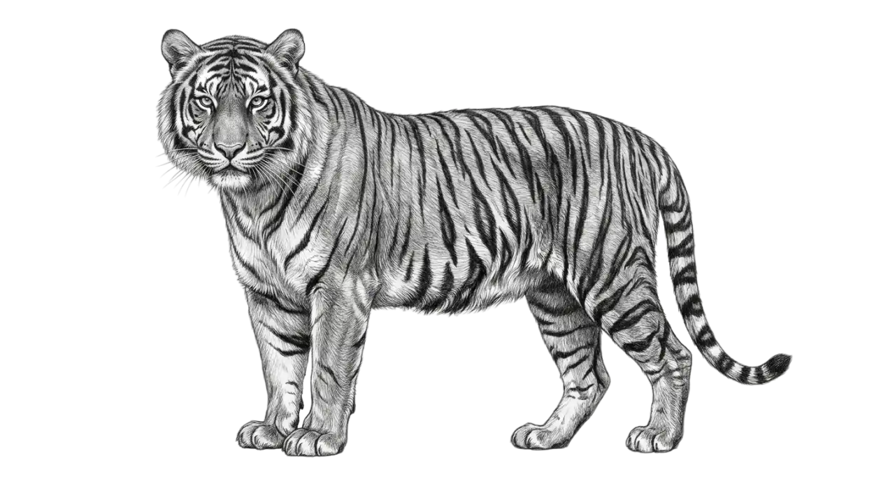 Free Download Tiger Sketch Png Transparent - High Quality Tiger Png Transparent PNG