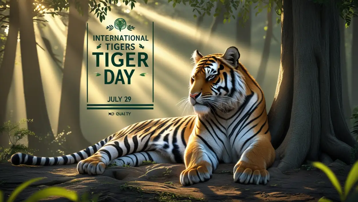 Free Download Tiger Theme Poster For July 29 - High Quality International Tiger Day Background