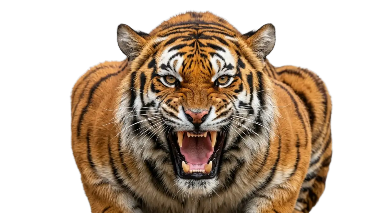 Free Download Tiger With Open Mouth Png - High Quality Tiger Png Transparent PNG