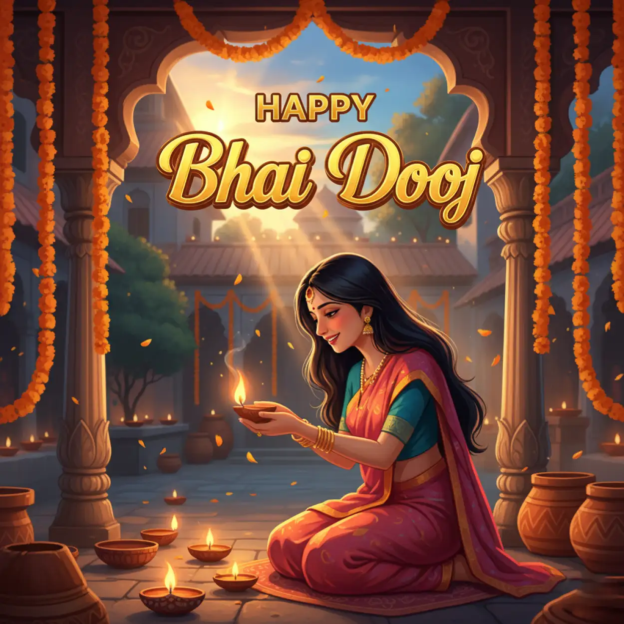 touching words for happy bhai dooj 2025 wishes caption