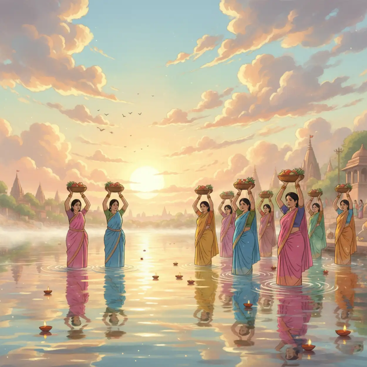 Traditional Chhath Puja Background With Diya And Soop - Royalty Free Chhath Puja Background Image | Pngmagic Free Download Traditional Chhath Puja Background With Diya And Soop - High Quality Chhath Puja Background Background