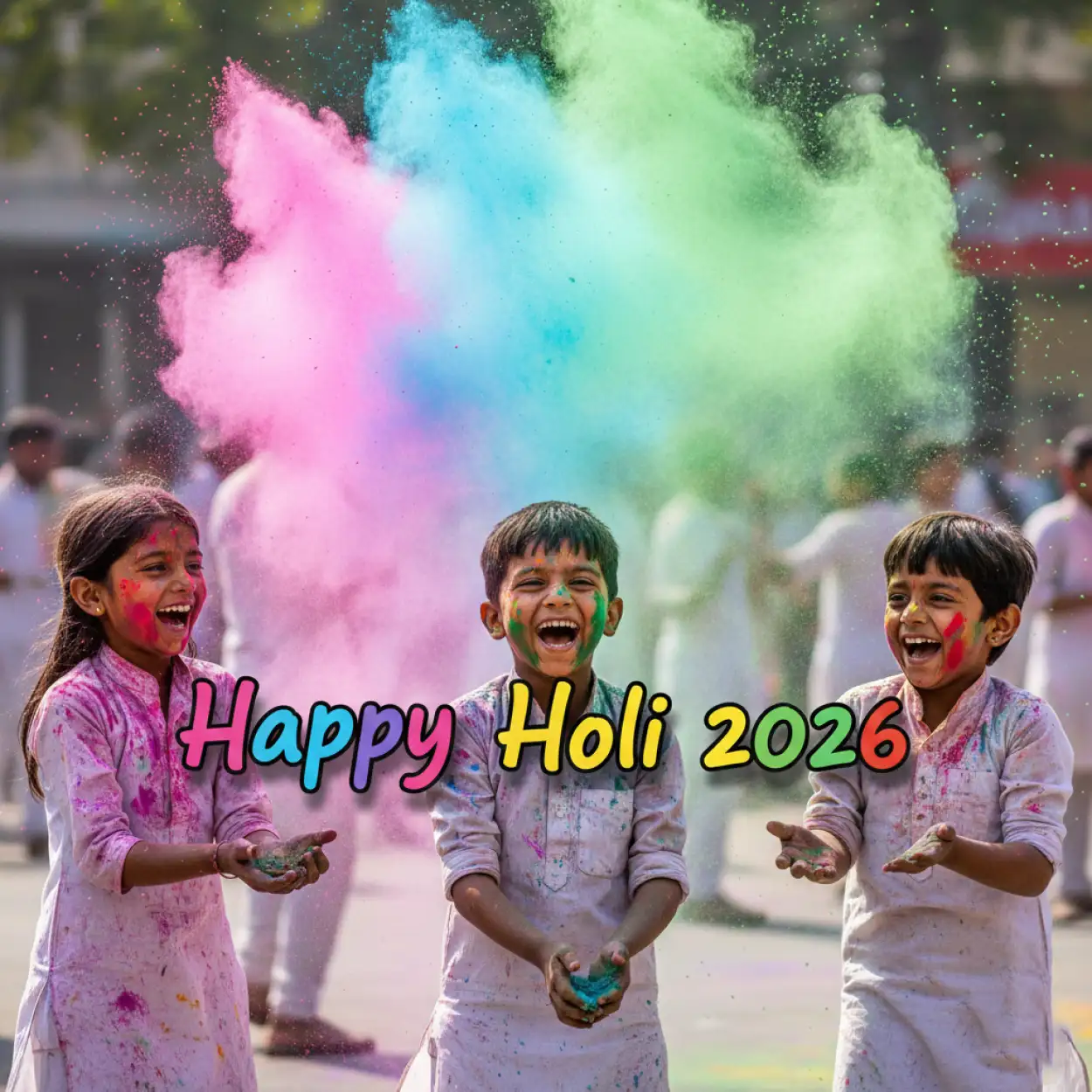 traditional happy holi greeting card 2026 2